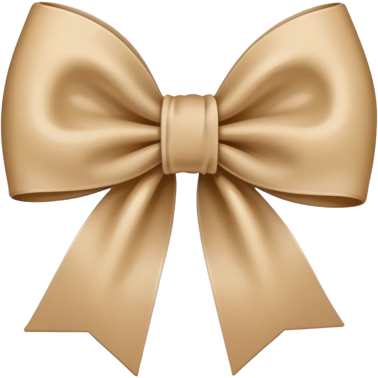 Beige bow emoji