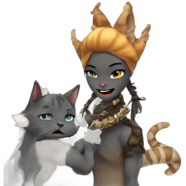 happy cat on white background emoji