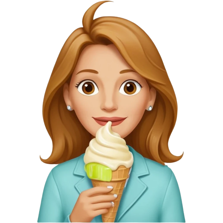 Julia Roberts eating ice cream emoji