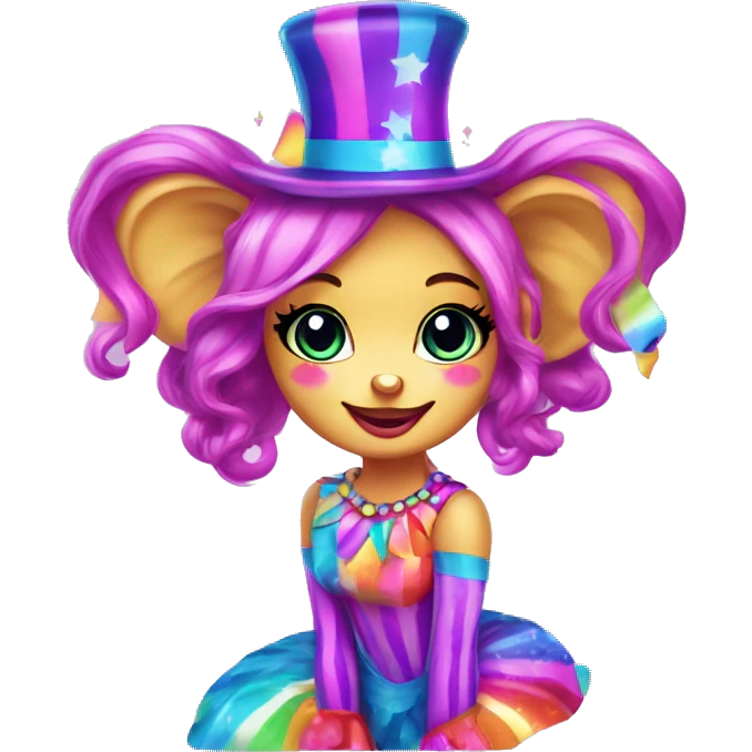 lisa frank circus acrobat emoji