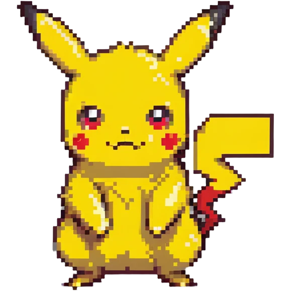 Pikachu, yellow electric pokemon with red cheeks emoji