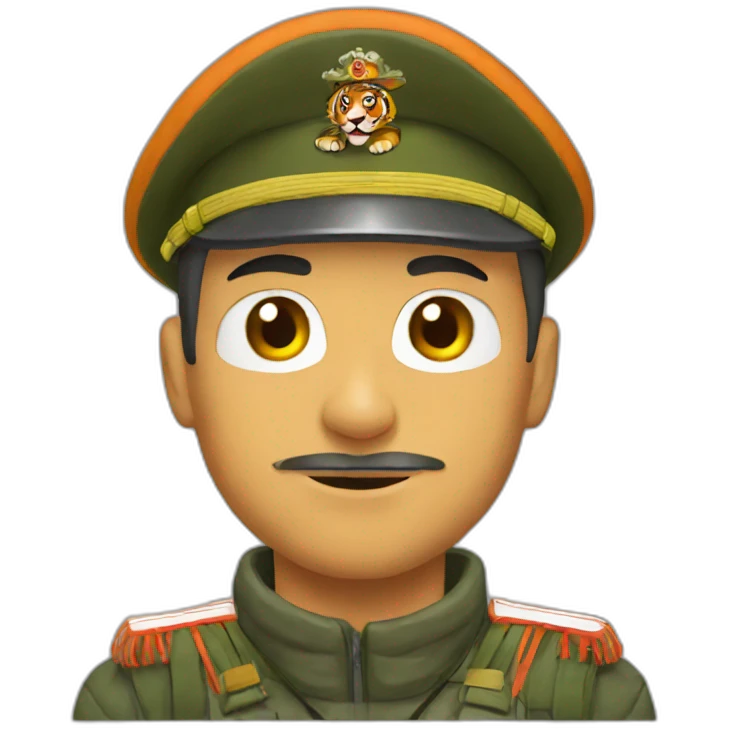 Tiger Russian Soldier emoji