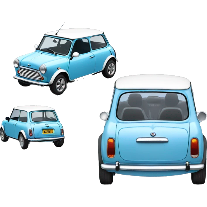 Light blue mini cooper  emoji