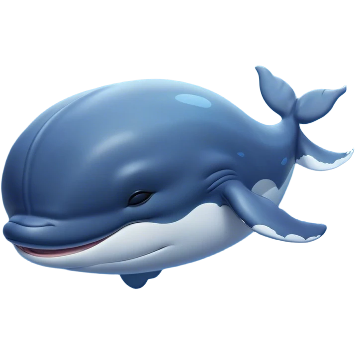 Meme-Worthy Cute Sleeping Humpback Whale Portrait Emoji, Head resting peacefully with a contented smile, showcasing an enormous blue-gray body with gently drifting pectoral fins and eyes softly closed in serene slumber, Simplified yet adorably endearing features, highly detailed, glowing with a soft, drowsy deep-sea light, high shine, relaxed and utterly lovable, stylized with an air of playful oceanic laziness, soft glowing outline, capturing the essence of a sleeping humpback whale that feels destined to become the next viral icon of adorable marine rest! emoji