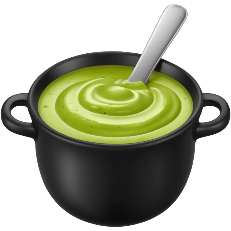 green sauce on a black cup emoji