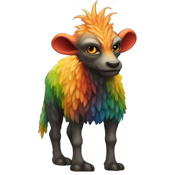 a colorful edgy vernid-fionbri-animal-creature emoji