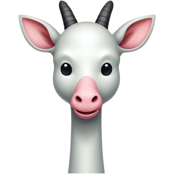 Haz un cuello de jirafa con cabeza de cerdo dientes de conejo cuerpo de paloma y piernas y brazos del slenderman emoji