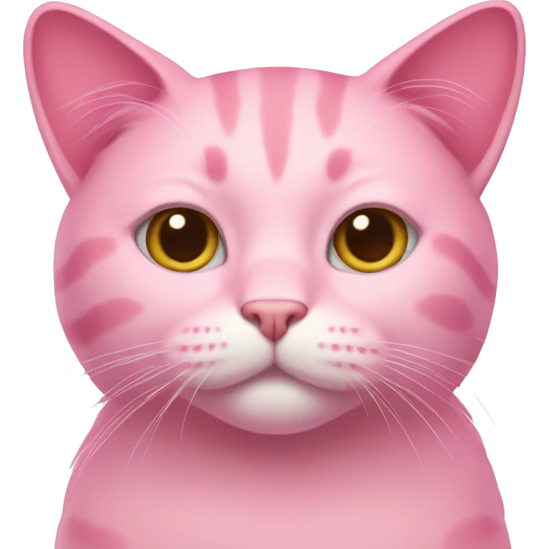 a pink cat emoji