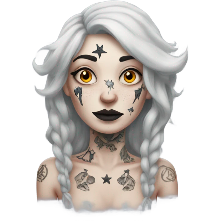 Pale Witch with lots of tattoos emoji