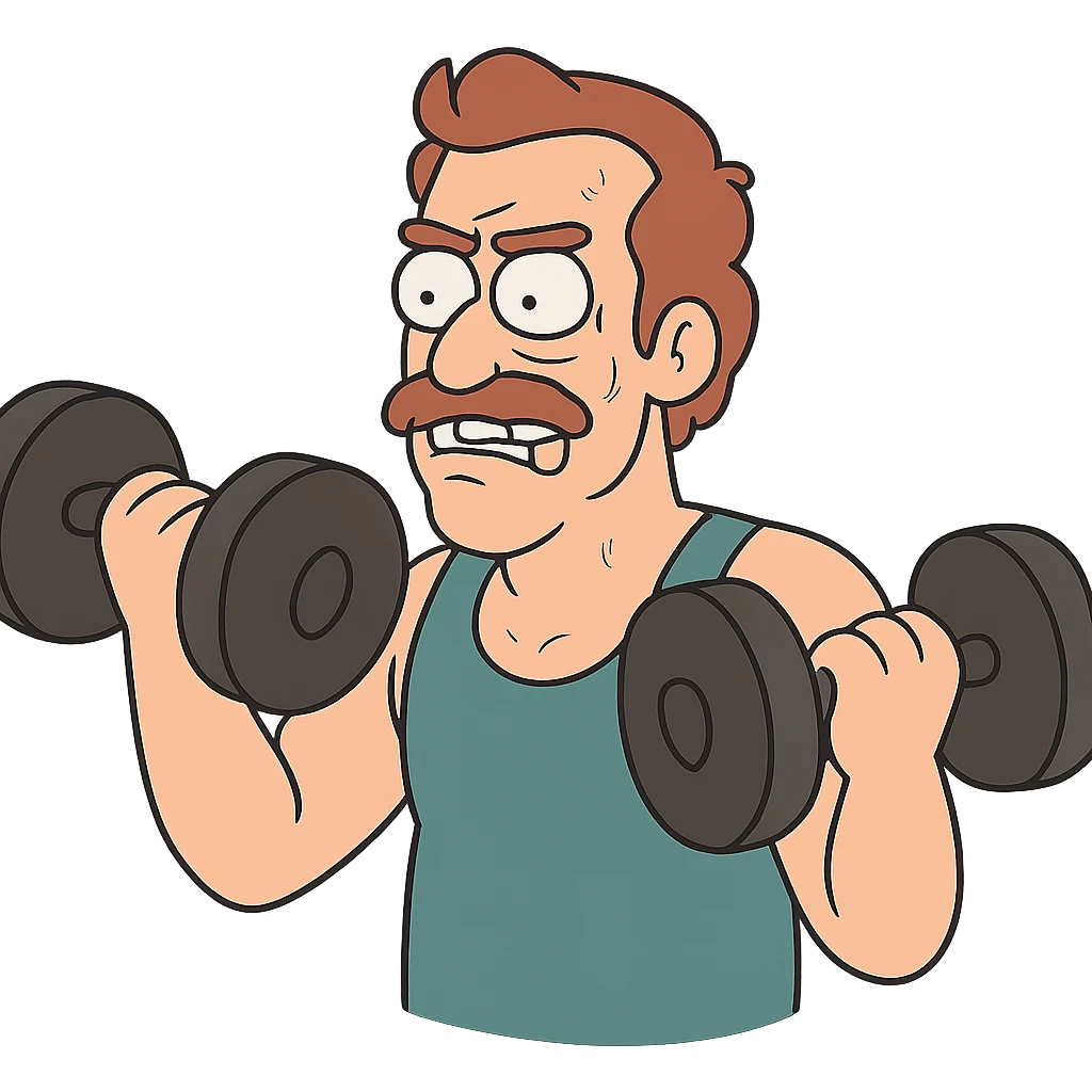 flat toon style dumbbells emoji