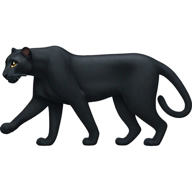 Black Leopard walking emoji