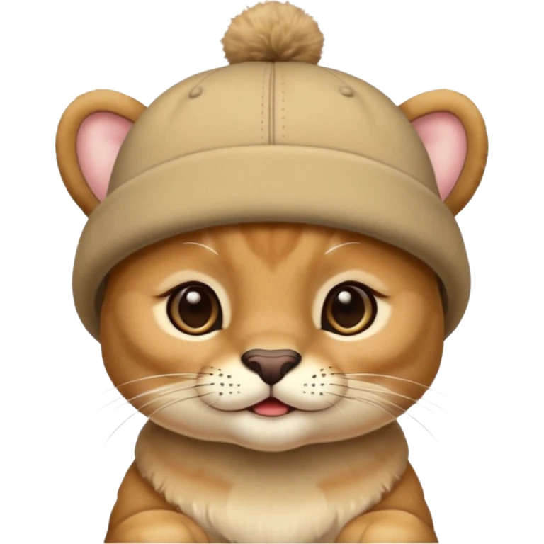 puma wearing a baby hat emoji