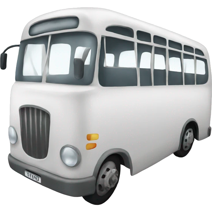 White bus emoji