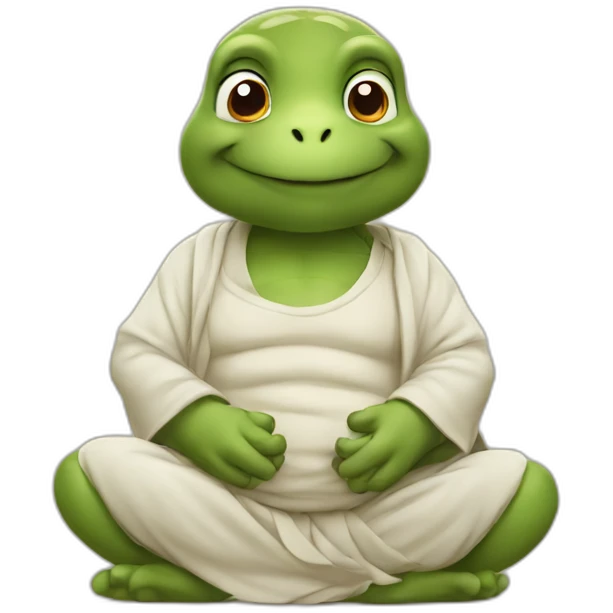 Meditating tortoise emoji