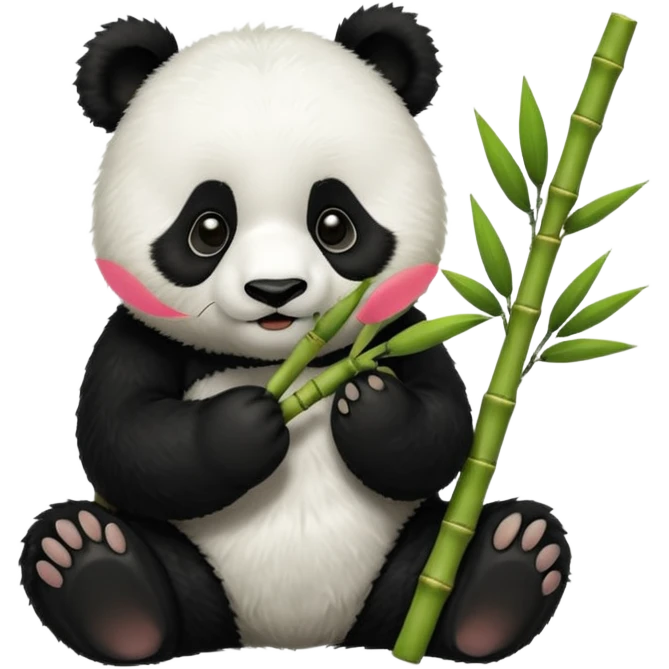 panda with bamboo emoji