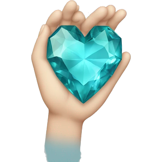 Aquamarine heart emoji