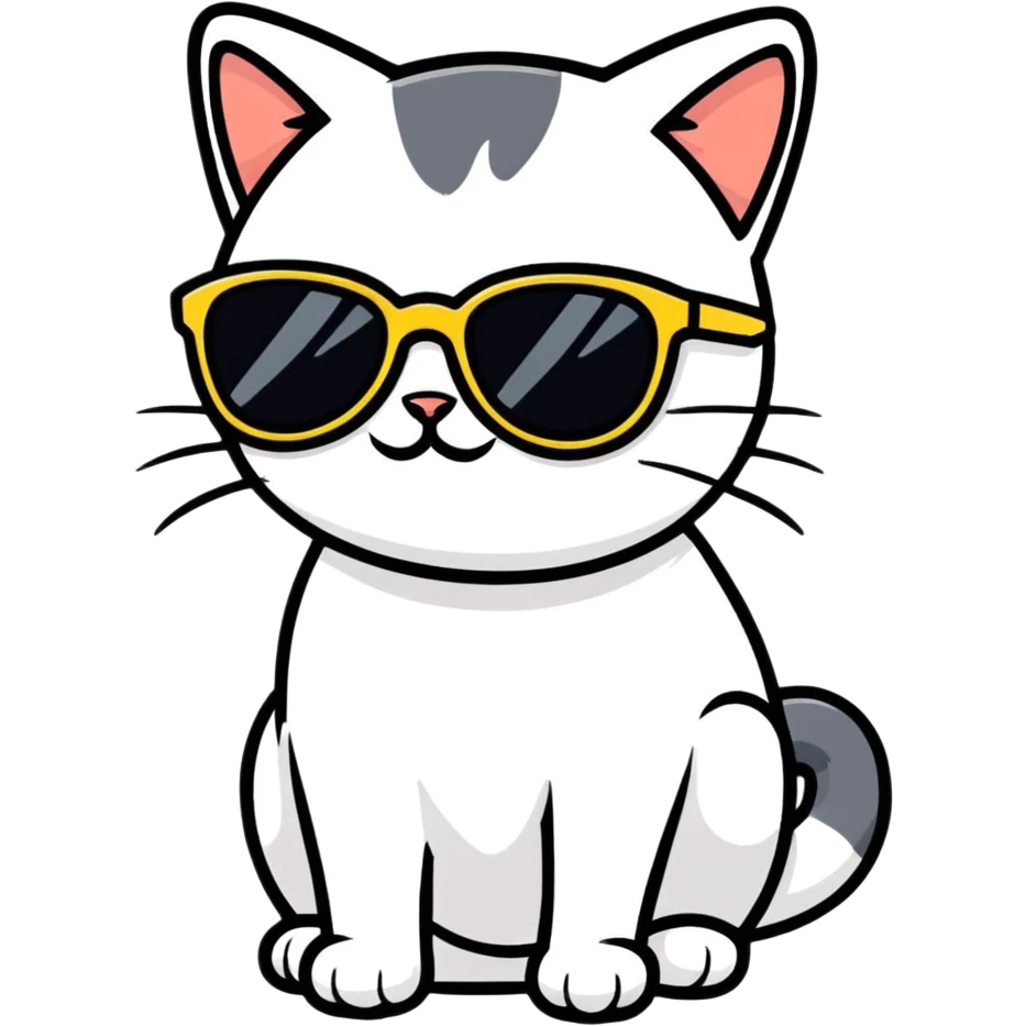a cat wearing sunglasses emoji