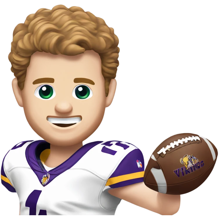 Minnesota vikings quarterback Sam Darnold winning the Super Bowl  emoji