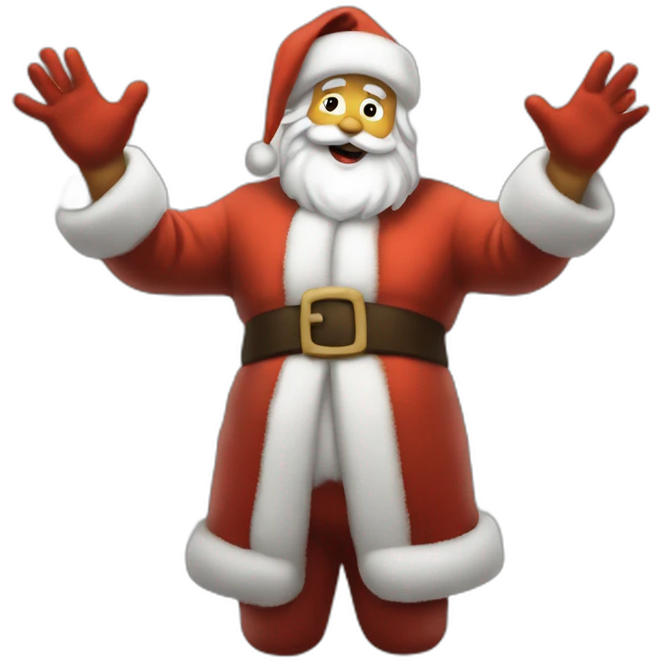 Full height Actively gesturing with hands pale skin Santa Claus emoji
