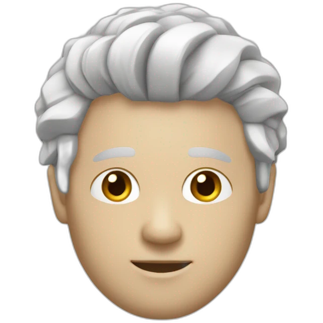 Homme blanc mal rasé cheveux courts emoji