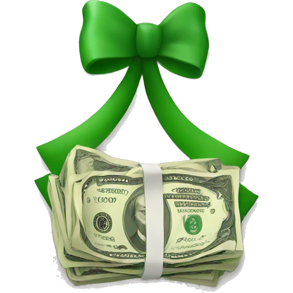 money with a bow emoji