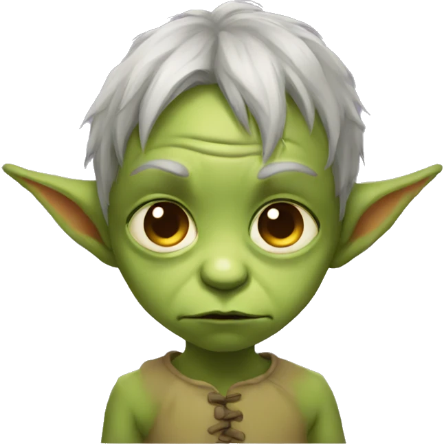 little cute Goblin SAD emoji