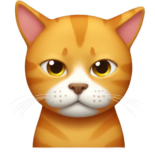Hungover ginger cat emoji