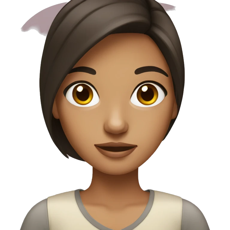 brunette girl emoji