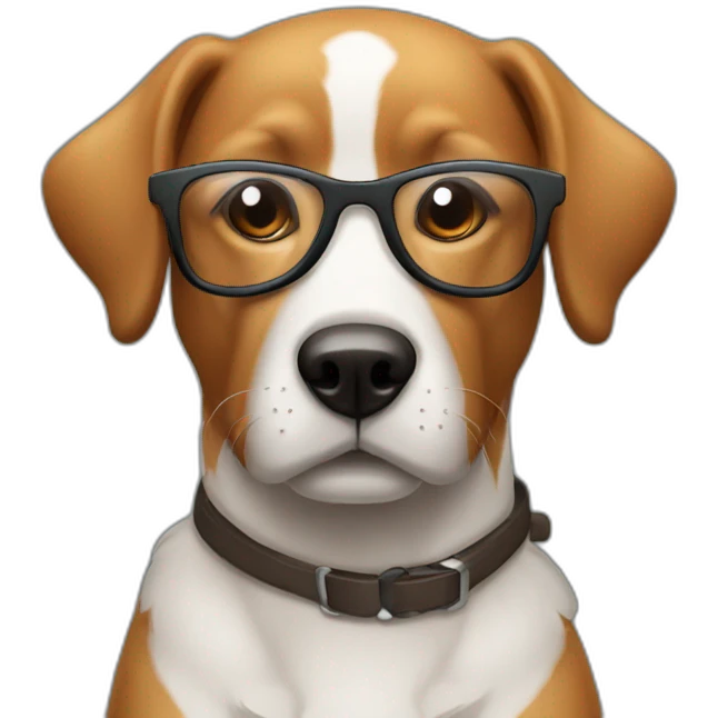 Hond met zonebril emoji