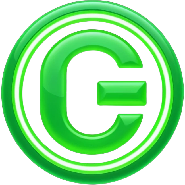Make a logo of the letter UE with a neon green ring around in a circle emoji