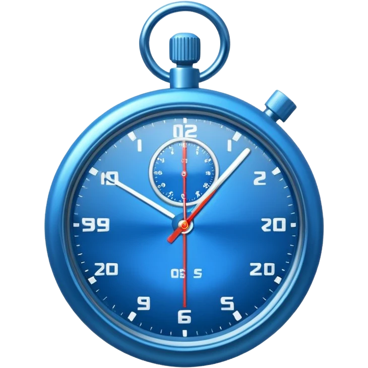 blue stopwatch  emoji