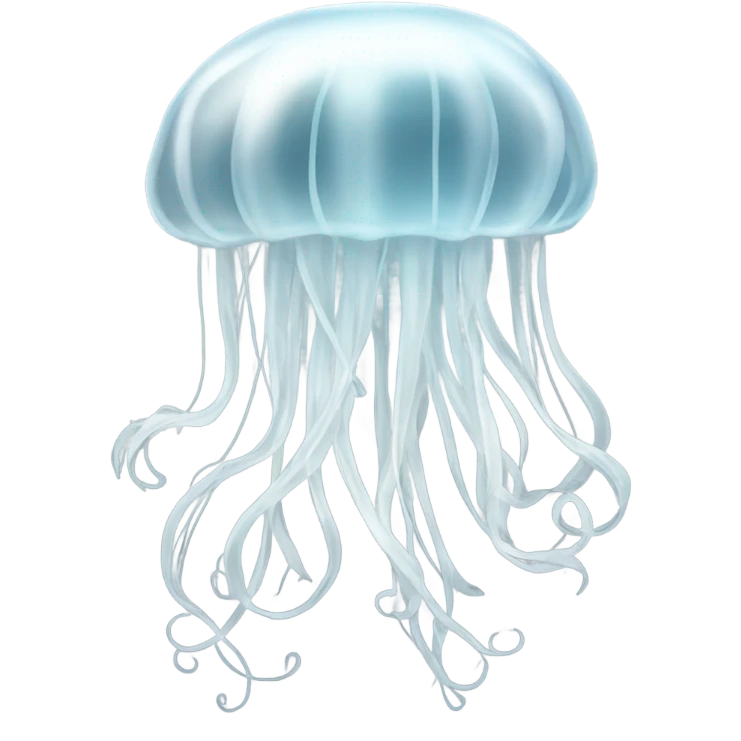 White jelly fish realistic  emoji
