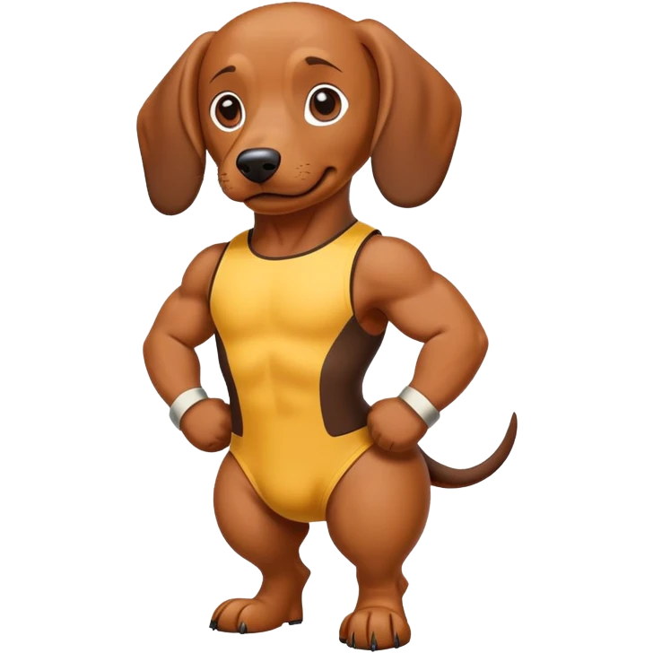 dachshund wrestler  emoji