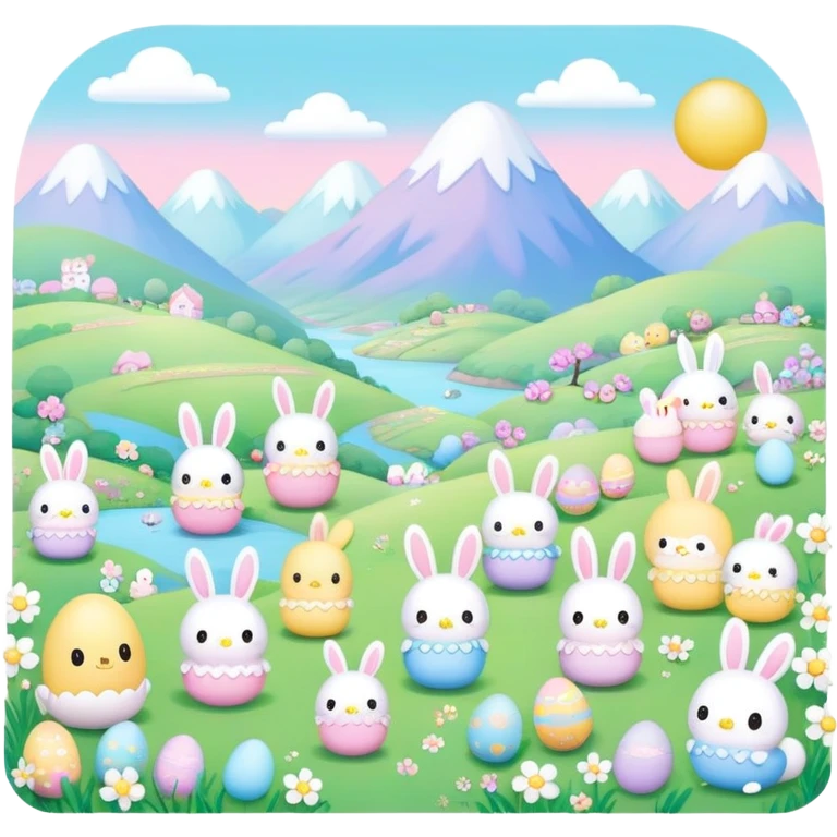 easter sanrio landscape  emoji