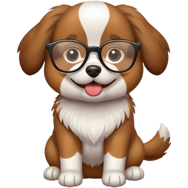 Perro con lentes  emoji