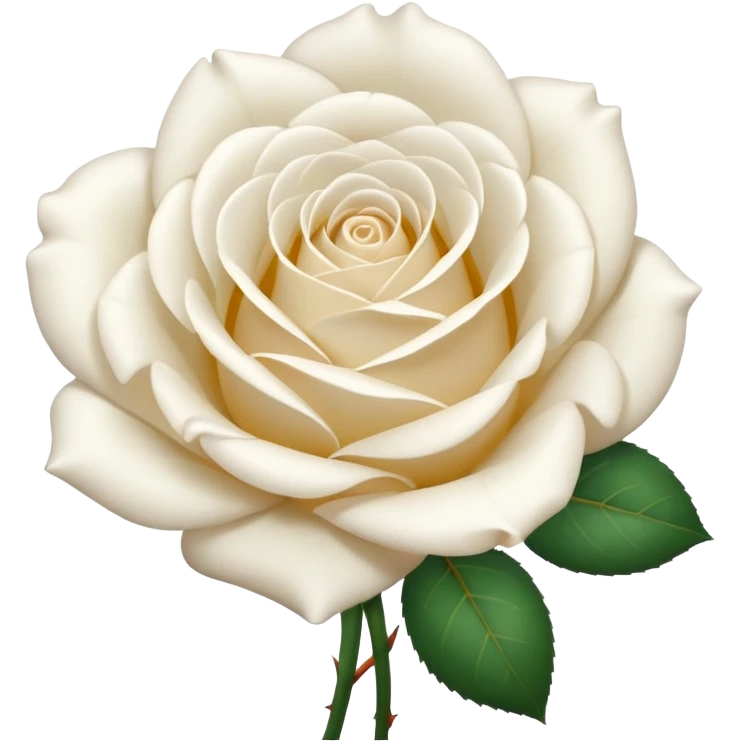 white rose, without green leaves, just flower emoji