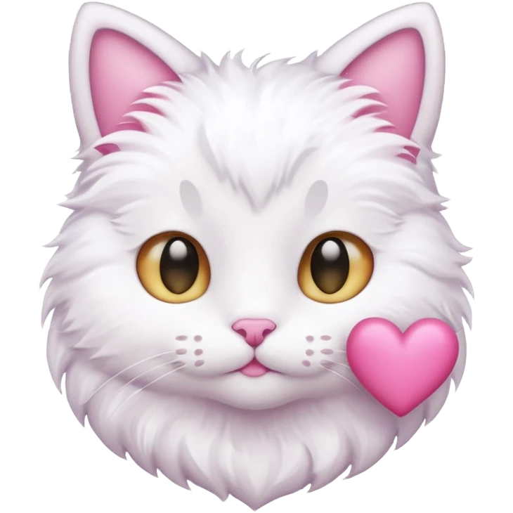 Kitty with pink heart emoji