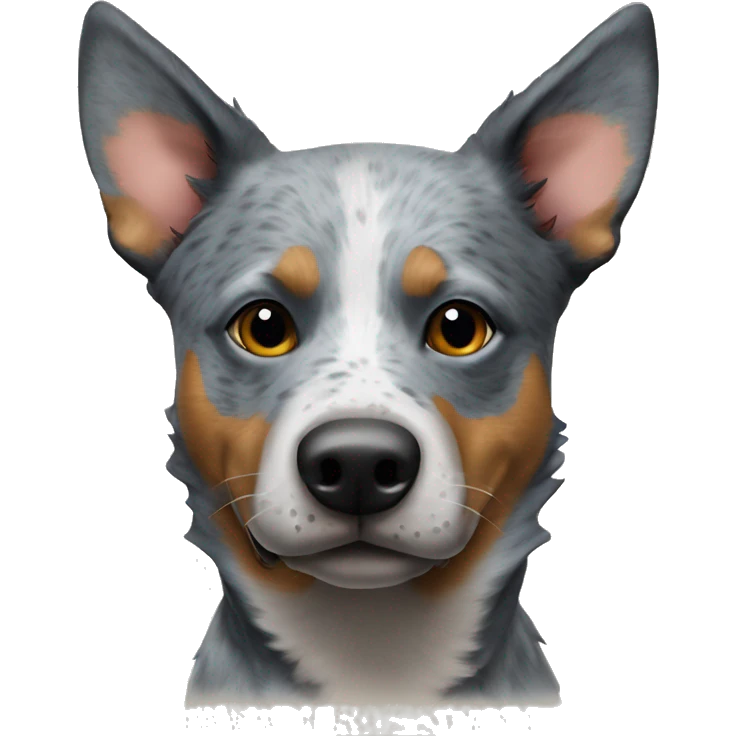 Double masked blue Australian cattle dog emoji