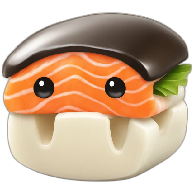 Carapuce qui mange un sushi emoji