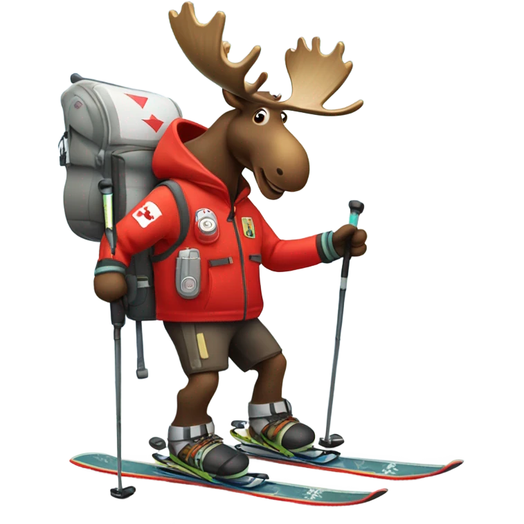 Ski patrol moose emoji