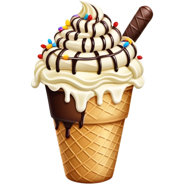 Thai rolled ice cream with colorful toppings in a cup emoji