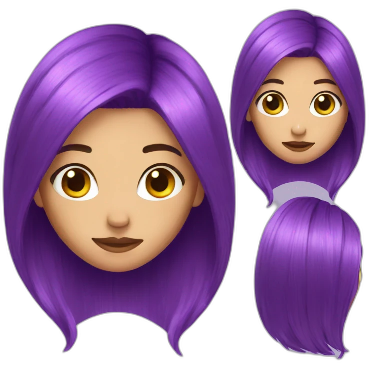 purple hair emoji