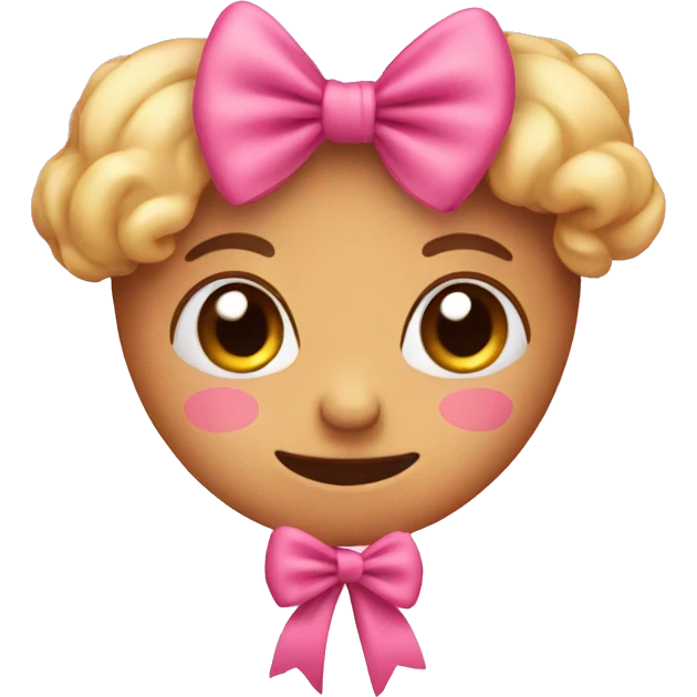 pink cute heart bow emoji