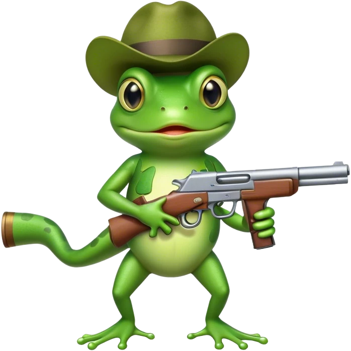 frog with a gun emoji