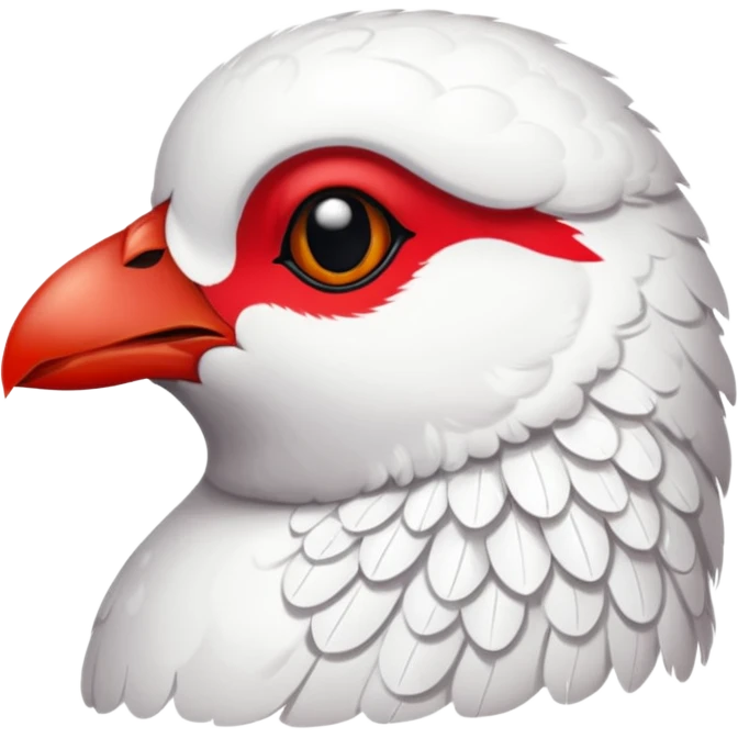 Rock Ptarmigan with red marking over eye emoji
