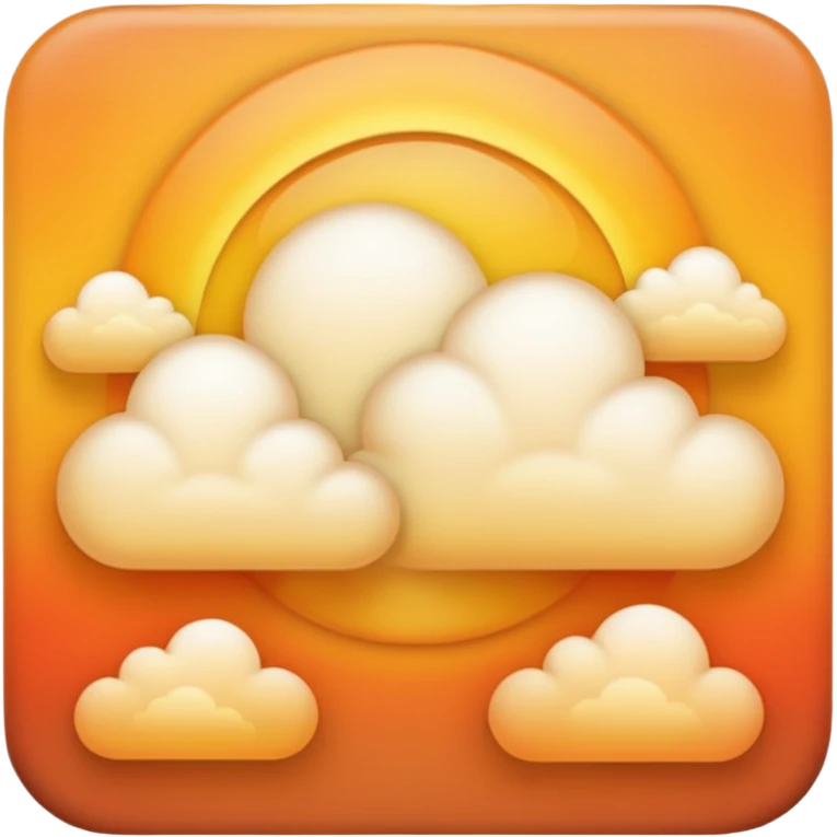 A golden sunset cloud with warm gradient tones. emoji