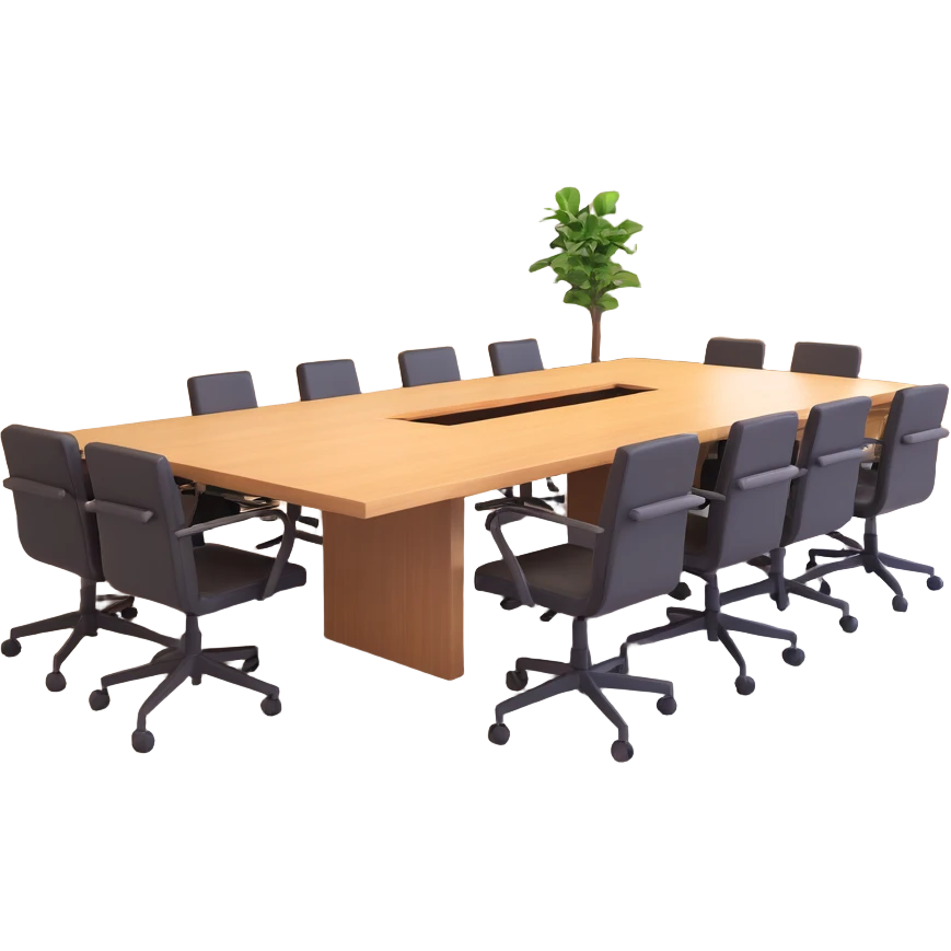 Meeting room in purple colors emoji