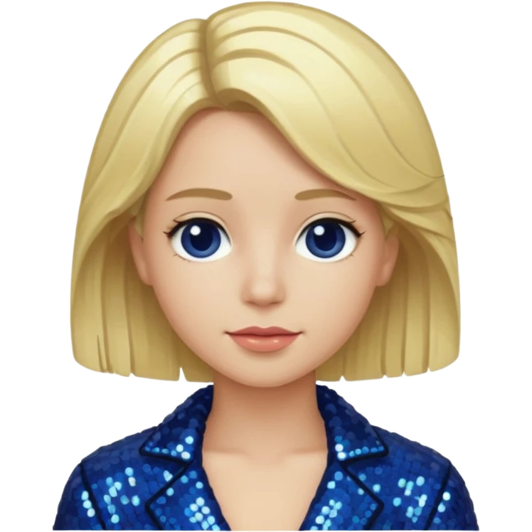 Cameron from Bratz with blonde hair and dark blue sequin outfit emoji