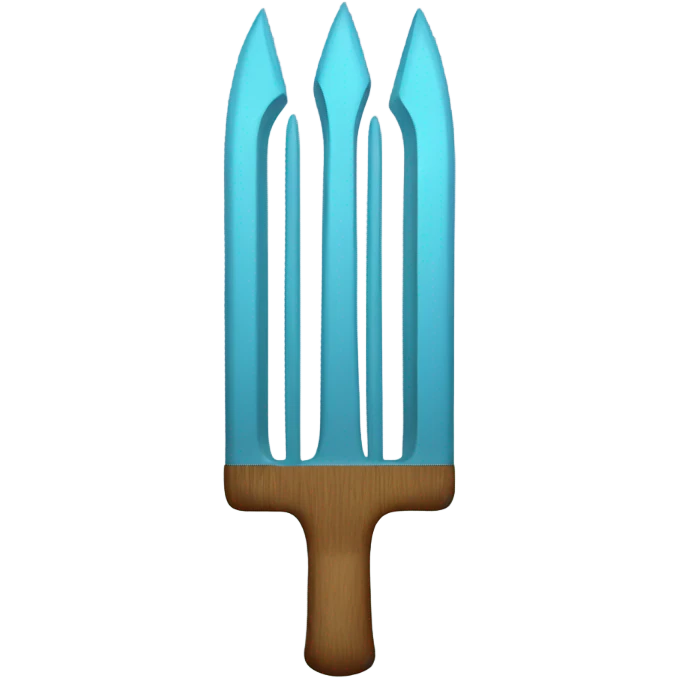 light blue pitchfork emoji