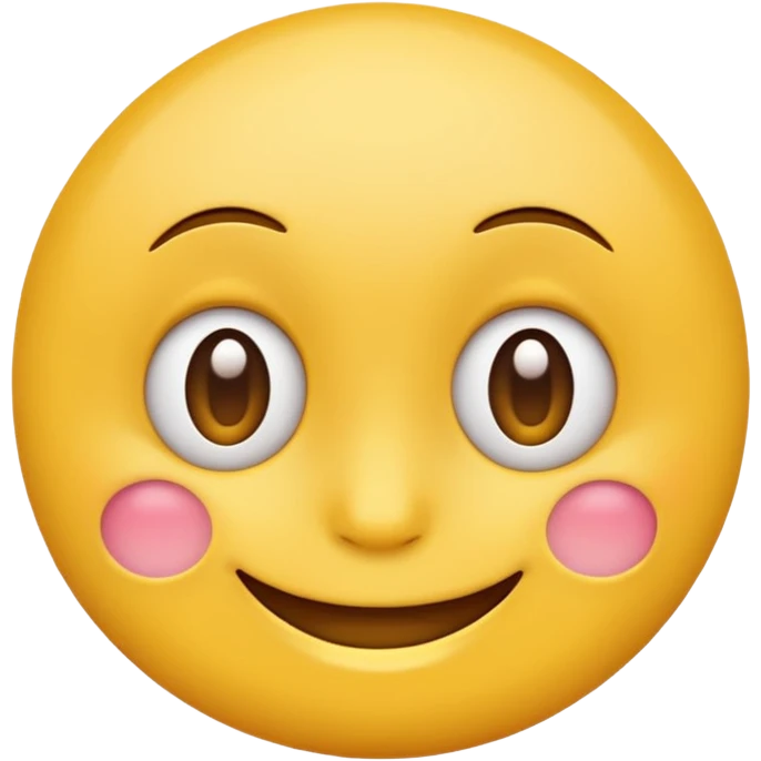 Emoji, yellow round smirking face emoji